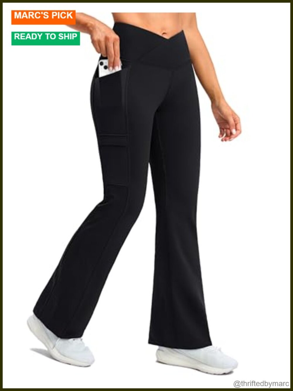 Fleece Lined Water Resistant Cargo Leggings Hiking Pants Flare Thermal Winter